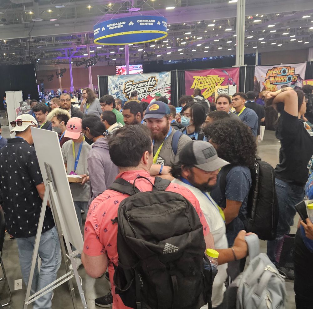 A very busy indie booth