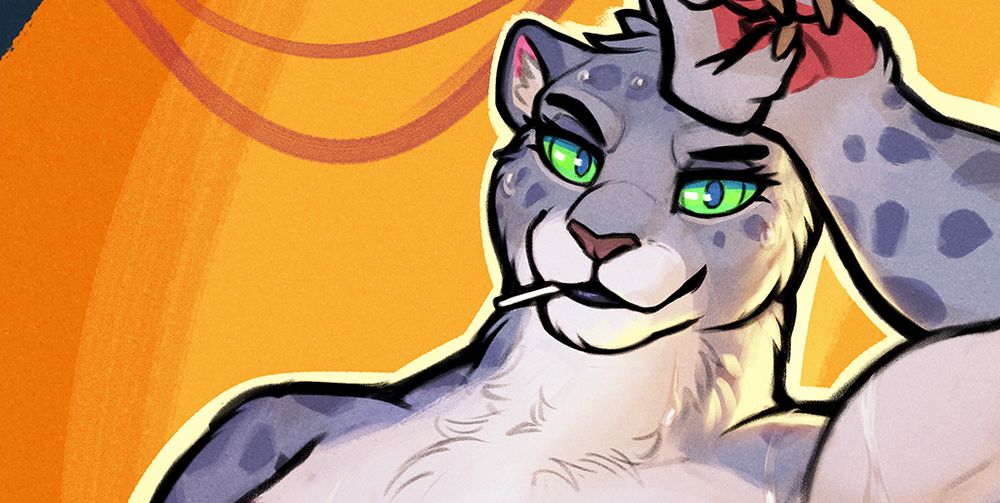 A cropped image of Kitty Kat from The Bad Guys wiping sweat from her brow. 