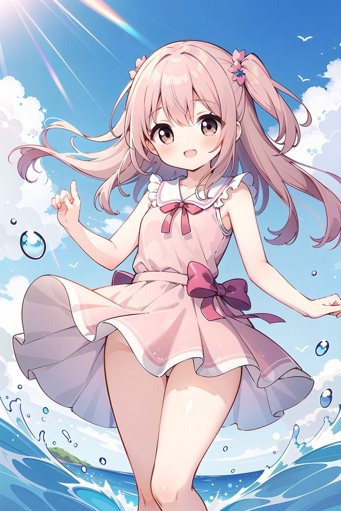 かわいい服を着た女の子のイラスト