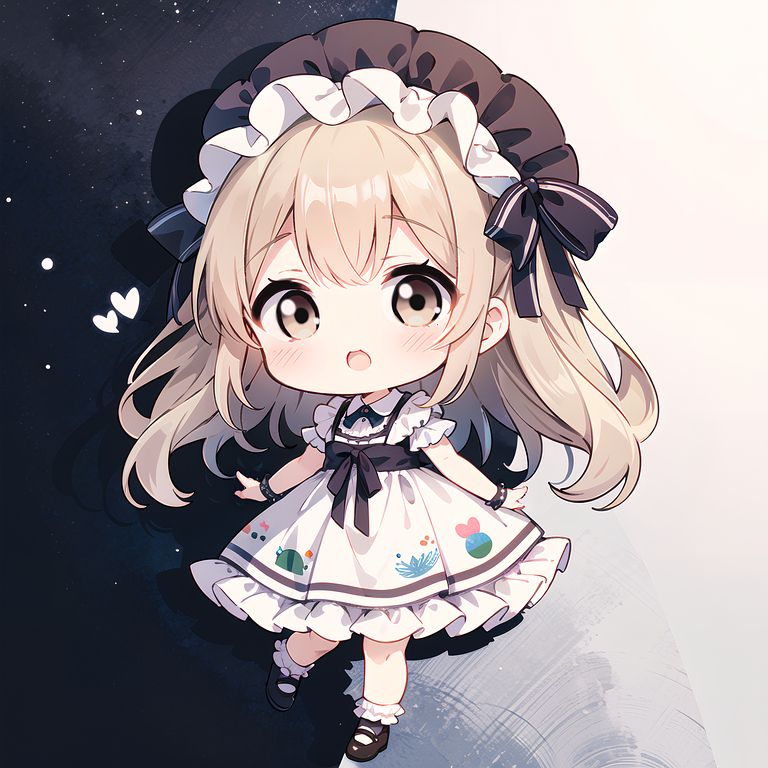かわいい服を着た女の子のイラスト