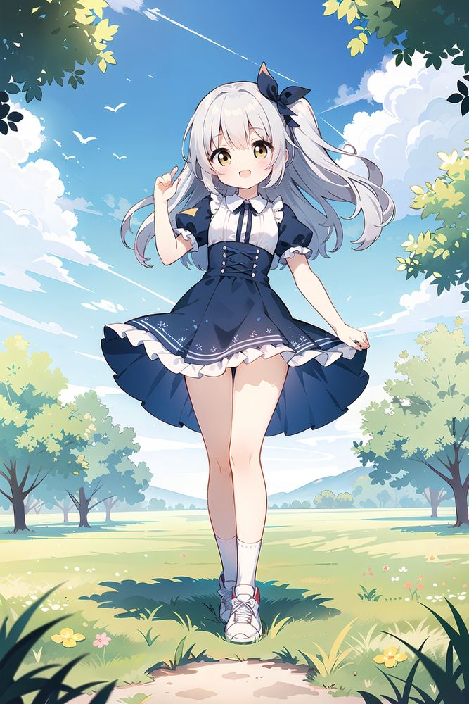 かわいい服を着た女の子のイラスト