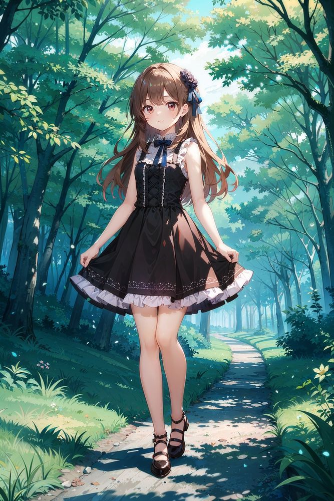 かわいい服を着た女の子のイラスト
