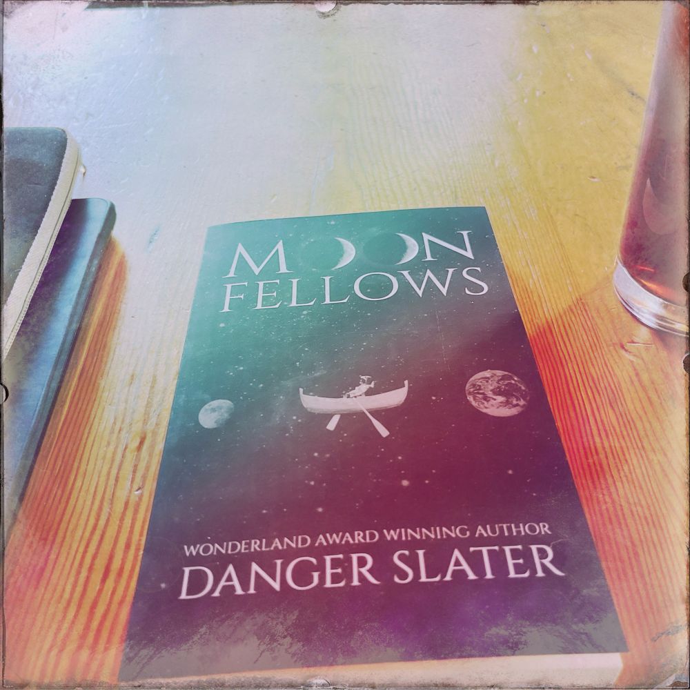 Weirdly lit weirdo book ‘Moonfellows’ by Danger Slater.