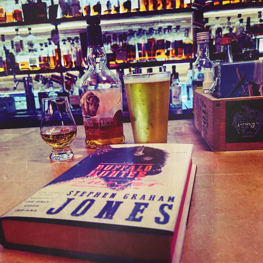 Stephen Graham Jones ‘The Buffalo Hunter Hunter’ paired with a Buffalo Trace Single Barrel Select from Westmoreland Liquor.