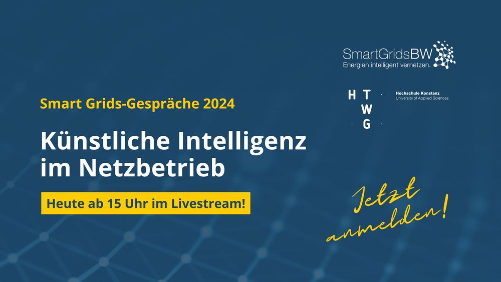 Ein blauer Hintergrund mit weißem Text und gelbem Text.