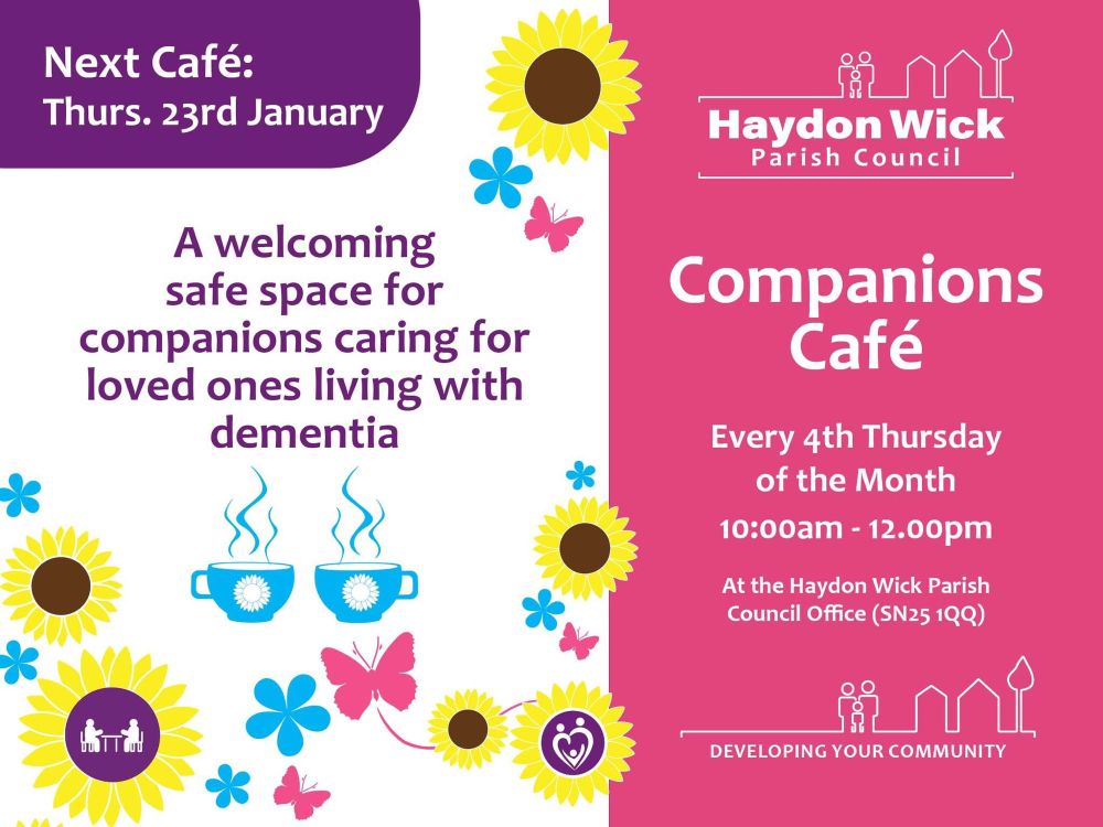Companions Café: Join us Thursday, 23rd January!

Inviting all companions of those living with Dementia

Join us at the Companions Café, a warm and welcoming safe space for those caring for loved ones living with dementia. Share your experiences, find support, and connect with others who truly understand.

What's on offer:
✨ Regular resources and guest speakers sharing invaluable advice
✨ Limited spaces for your loved one to attend, supported by experienced volunteers
📆 Every Fourth Thursday of the Month