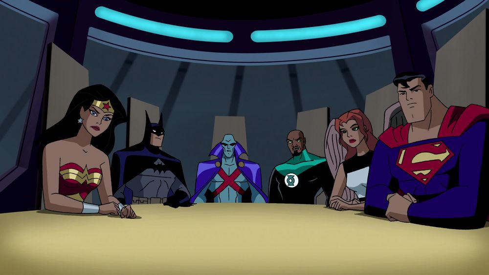 It's ... uh ... definitely not any of them from Justice League. Not Wonder Woman. Not Batman. Not Martian Manhunter. Not John Stewart. Not Hawkgirl. Not Superman. Not any of them.