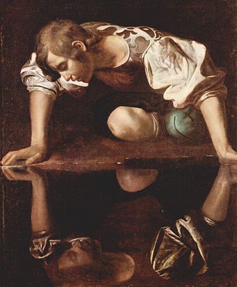 Bildnis des Narziss von Caravaggio.