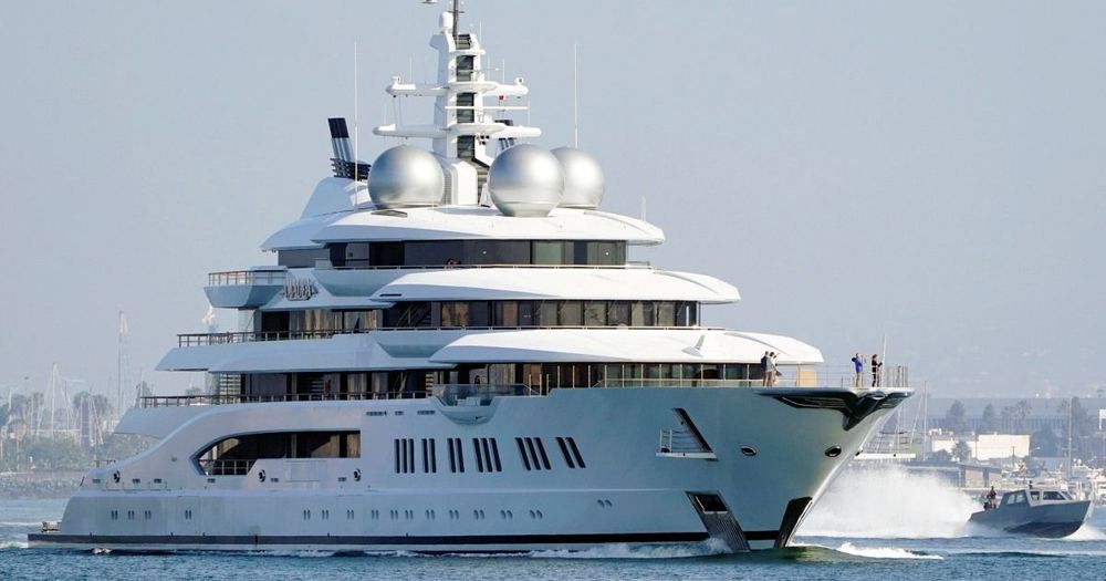 Interested buyers need to put down a $10 million deposit in order to enter bidding for the 348 ft. yacht, which has 8 staterooms, a beauty salon and a pool.