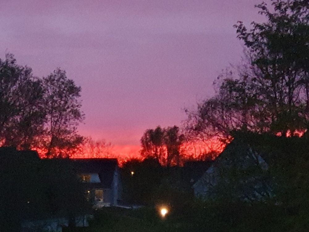 Purple and orange sky