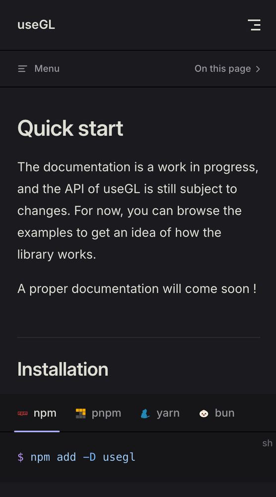 VitePress UI on phone