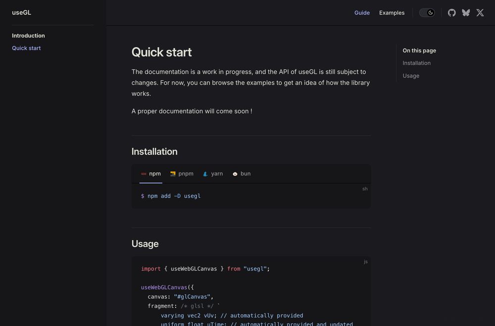 VitePress UI on desktop
