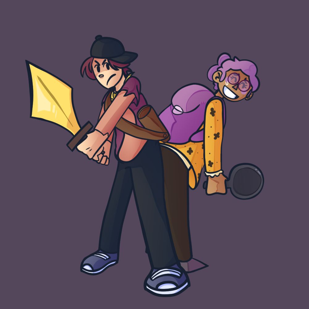 two characters standing back to back
made in clip studio paint
2025