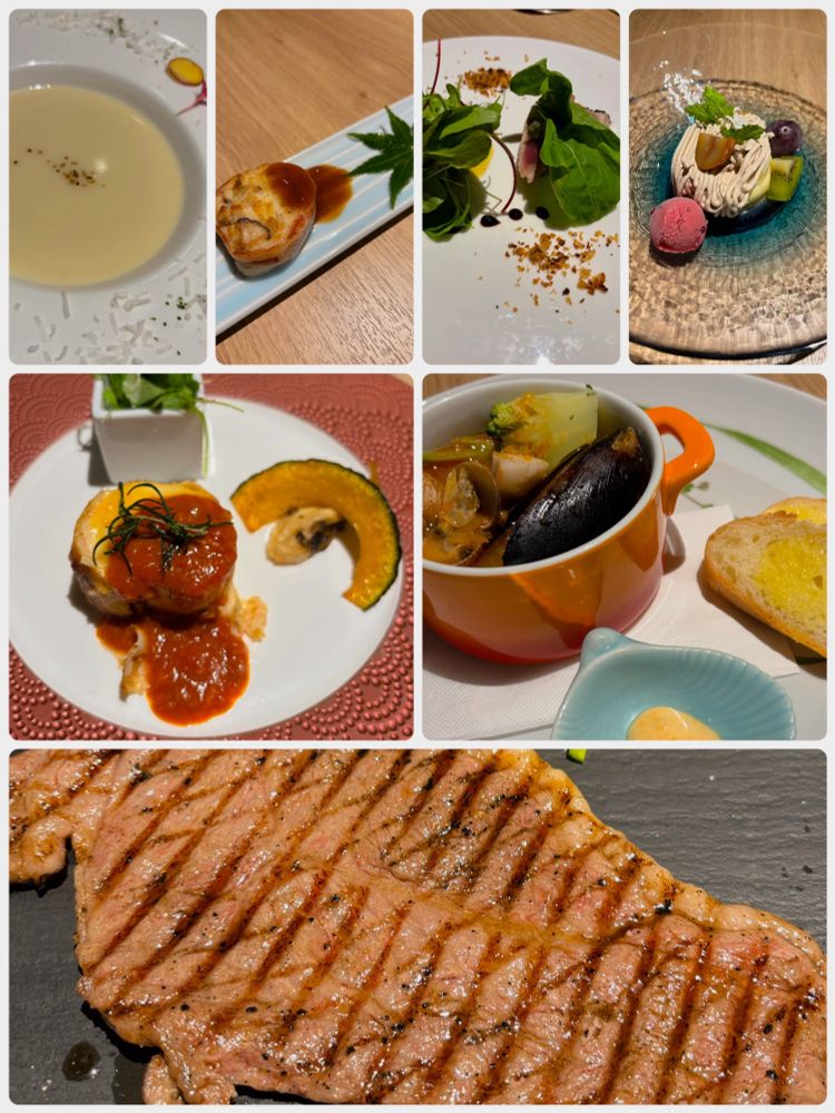 水上温泉のあらたしの夕飯。秋の味覚でした。