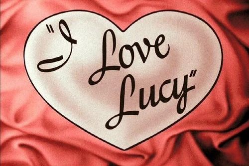 The I Love Lucy logo from the classic TV show. Because I love Lucy ♥️