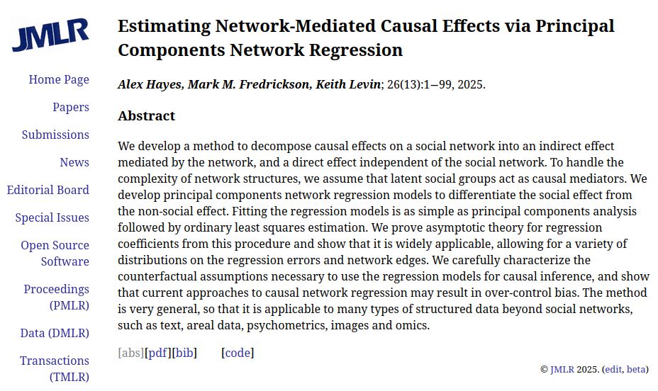 Screenshot of http://jmlr.org/papers/v26/23-1317.html