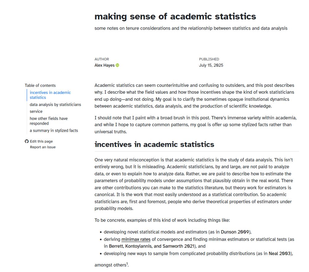 Screenshot of the text of the linked blogpost 1/4