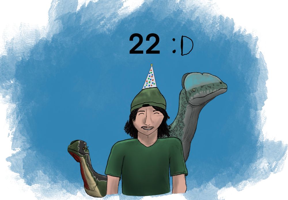 Quick birthday sketch featuring a spitter dilophosaurus and a modern dilophosaurus