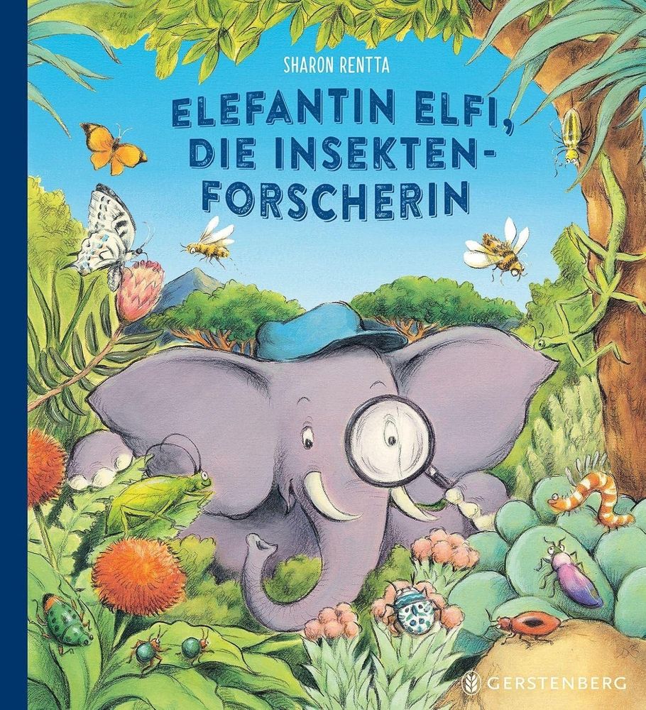 |Buchwerbung| – Elefantin Elfi, die Insektenforscherin: Dieses schön illustrierte Pappbilderbuch nimmt mit auf eine Reise durch den Gartenwelt…