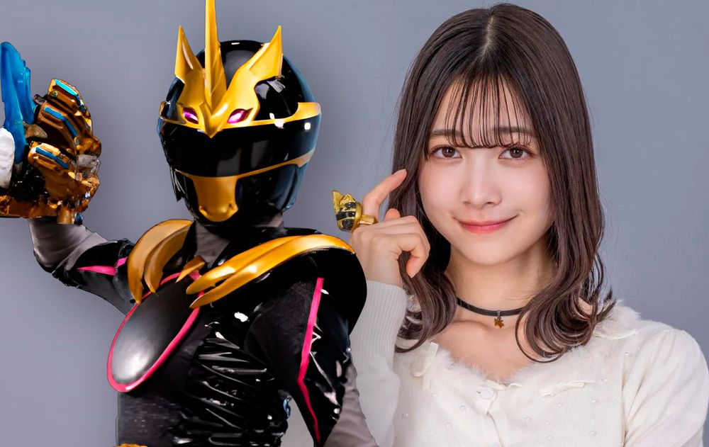 montagem com Gozyu Unicorn e foto de Maya Imamori