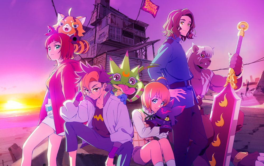 imagem: ilustração com personagens de Digimon beatbreak
