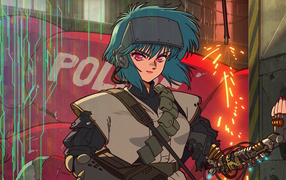 IMAGEM: ILUSTRAÇÃO destacando Motoko Kusanagi
