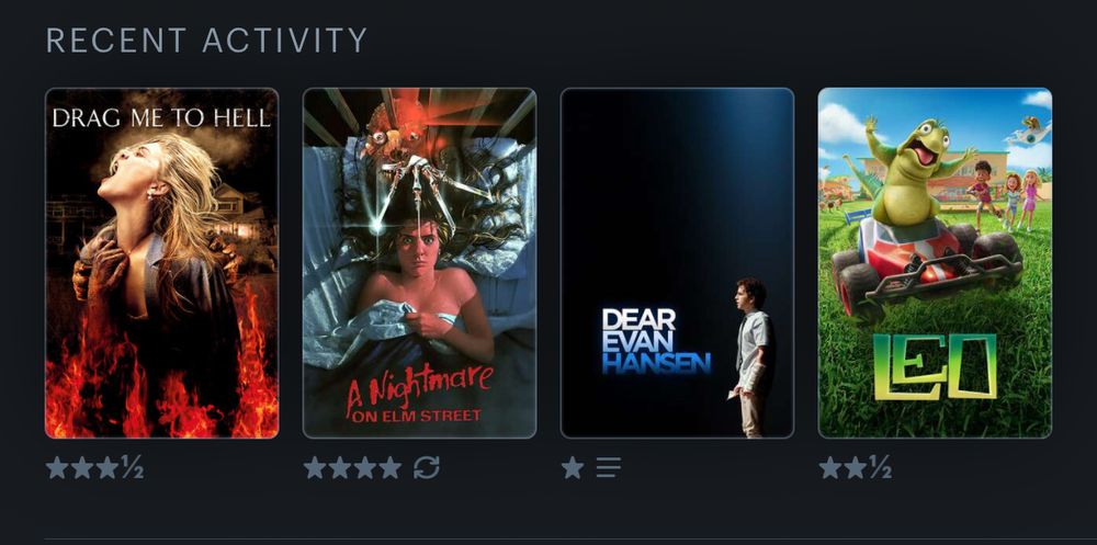 Drag Me to Hell
A Nightmare on Elm Street 
Dear Evan Hansen 
Leo