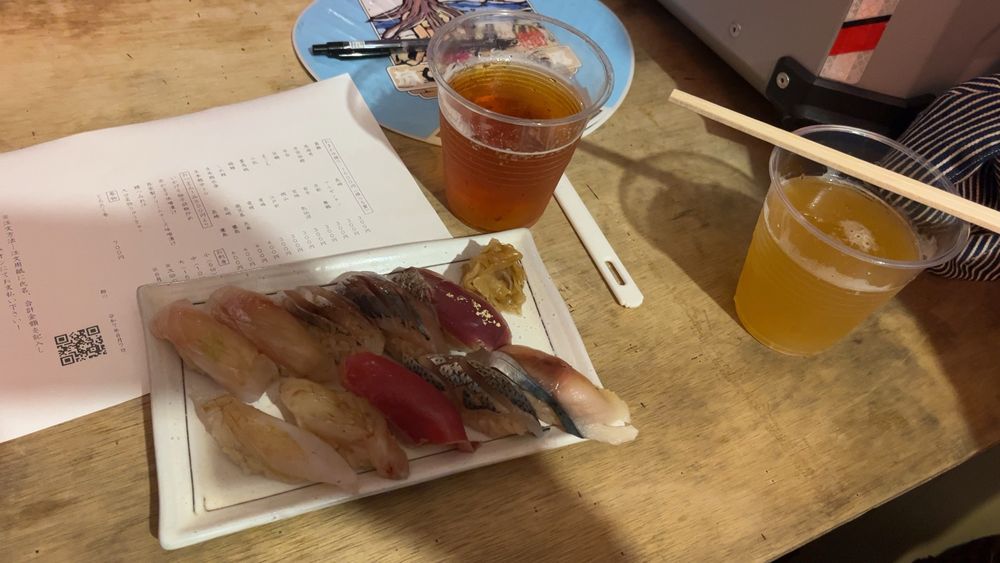 寿司とビール