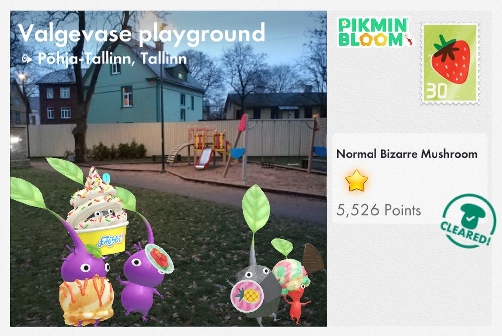 ピクミンの、タリンの公園のポストカード