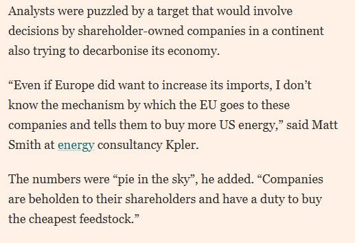 Energy industry consultant observes that shareholder-owned energy companies must seek the best price in their duty to said shareholders.