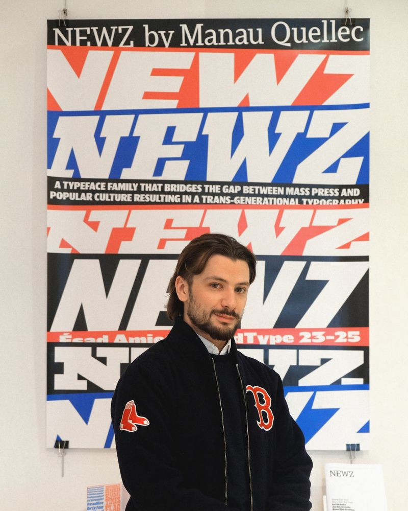 Manau Quellec, designer of Newz, the winner of the 2025 Gerard Unger Scholarship.