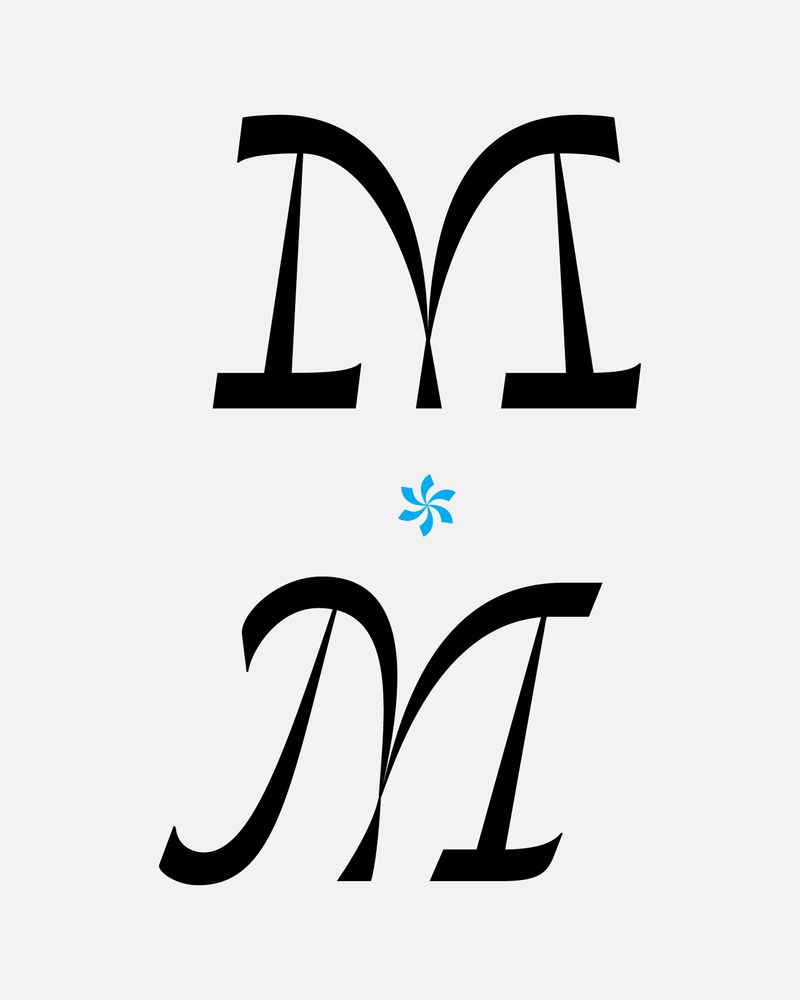 The upper case M from Venusville, by Lee Qiu Wen.