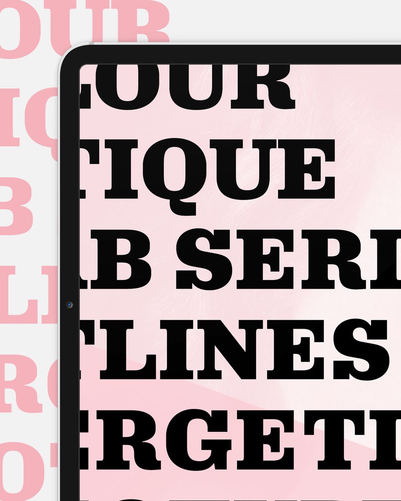 Ploquine is an incredibly versatile slab serif typeface by Emma Marichal.
