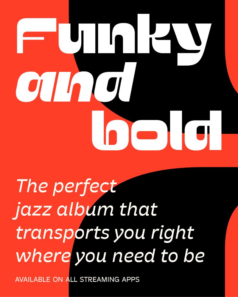 Poltik’s ten text styles (five upright with matching italics) are a reversed contrast sans serif for many uses, and as such, all Poltik’s sediment has settled in the northern and southern hemispheres of each glyph. It exhibits its style as a readable and reliable sans that is wholesome and smiling, and shows more of its innate character the bolder it gets. Two variable fonts allow for almost infinite styles for complete control in a smaller data package.