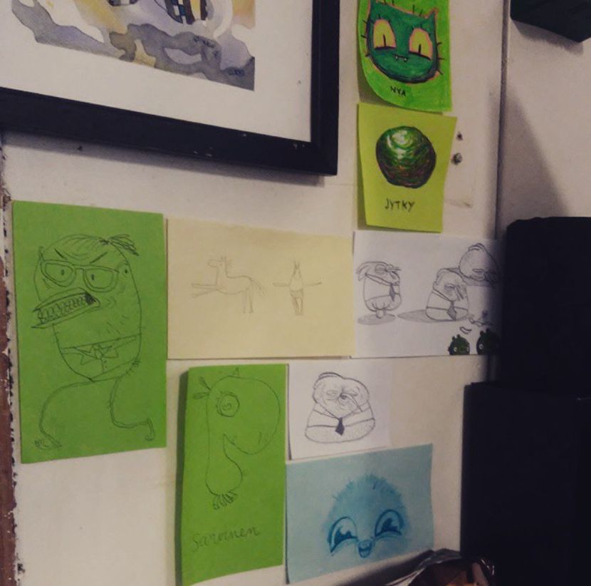 "Memories from #RovioAnimation are still decorating my work space walls :D #HemulenssisEiMahtunutKuvaan"
Source: https://www.instagram.com/p/z-hr_FM_B6/