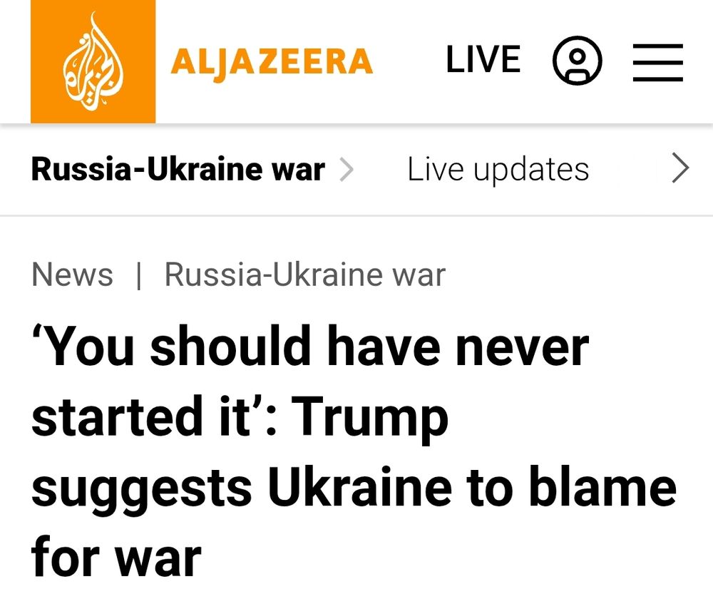 'You should have never started it': trump suggests Ukraine to blame for war