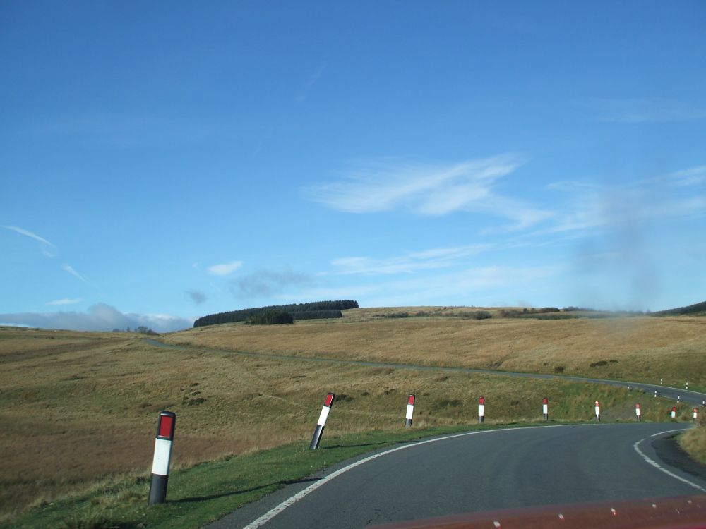 A sweeping mountain road in Wales.
