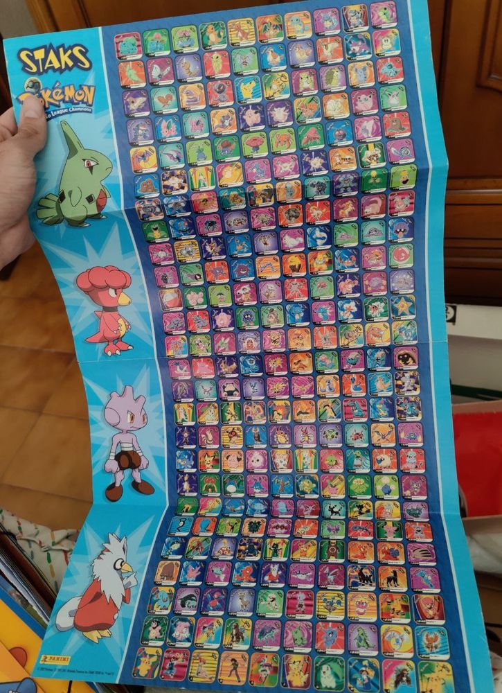 Lista de staks de pokémon. Imanes para frigo.