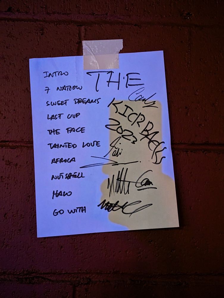 The Kickbacks setlist