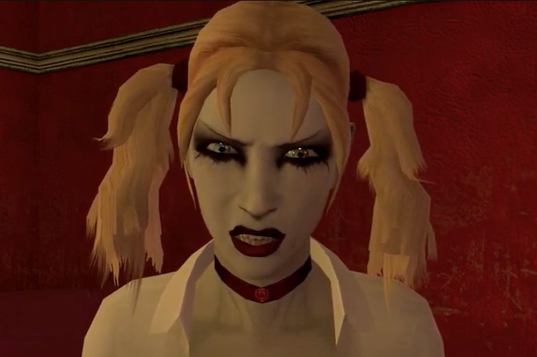 Jeanette Voerman in vampire game looking enraged