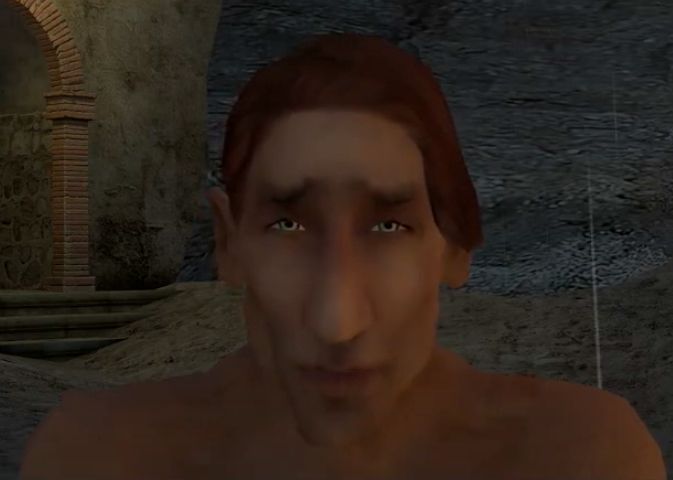 worried man shirtless at beach making a long face, as they say