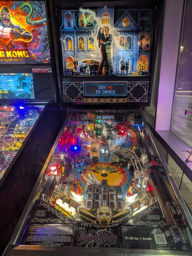 Addams family pinball table.