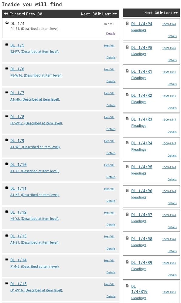 DL 1 catalogue descriptions before the latest update.