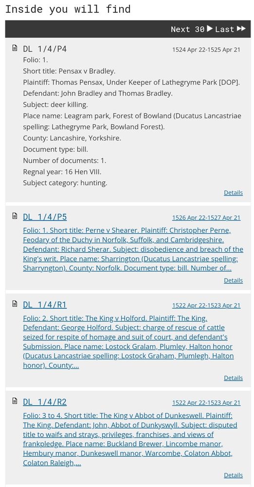 New catalogue descriptions for DL 1/4