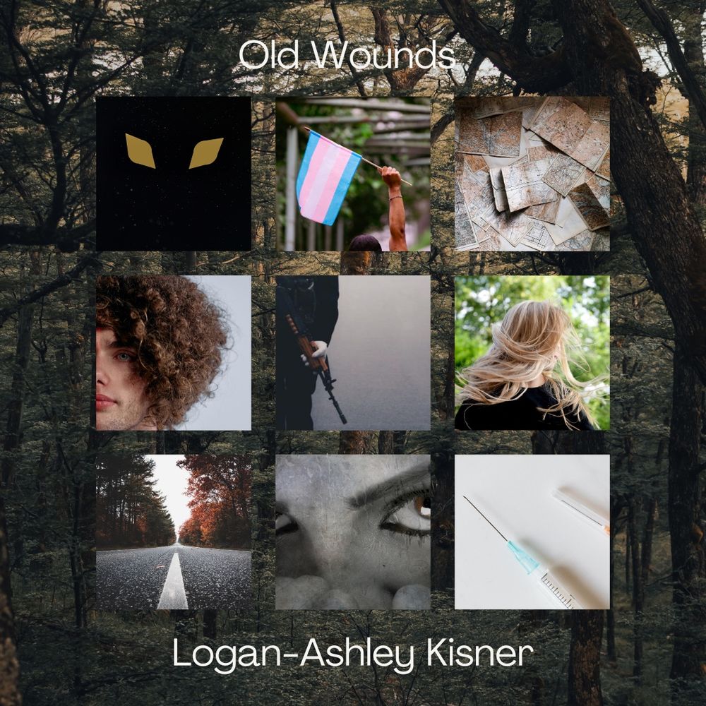 A graphic for the book OLD WOUNDS.