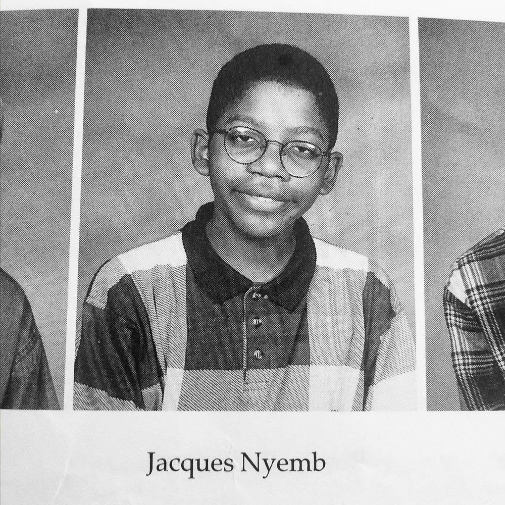 My tired 8th grade yearbook photo.