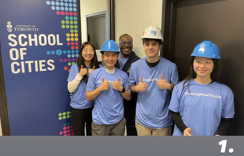 Image of multiple people wearing blue shirts that have HousingNowTO.com across it

A joint initiative of the School of Cities and the Urban Studies Program at the University of Toronto, the Multidisciplinary Urban Capstone Project (MUCP) / International Multidisciplinary Urban Capstone Project (IMUCP) is a full-year academic course open to undergraduate students in their final year from all U of T faculties, departments, and campuses. Students are placed in multidisciplinary teams and matched with a community partner that has identified an existing urban challenge that they would like the students to consult on. Over the course of the academic year, these student teams research, propose, and ultimately prototype an intervention to address the community identified challenge.
