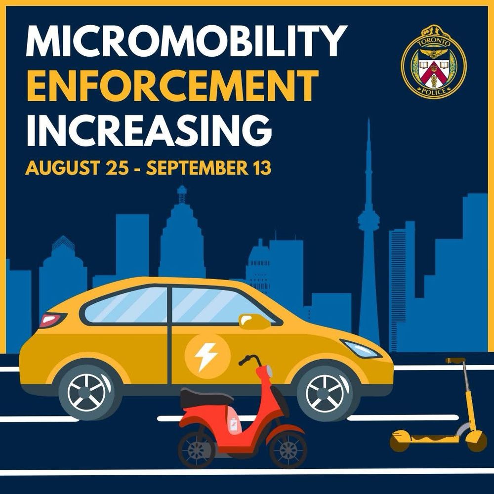 MICROMOBILITY ENFORCEMENT INCREASING AUGUST 25 - SEPTEMBER 13 Image of an EV, e bike and e scooter