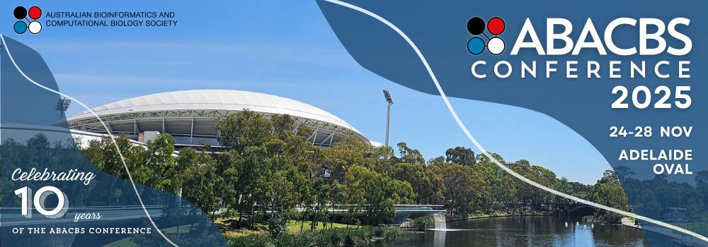 The view of the Adelaide Oval, site of the 2025 Australian Biology and Computational Biology Society (ABACBS) conference, from across the River Torrens. The conference will be held in Adelaide from 24 to 28 November and celebrates 10 years of ABACBS.