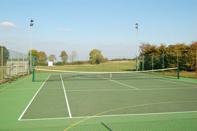 Empty tennis court 